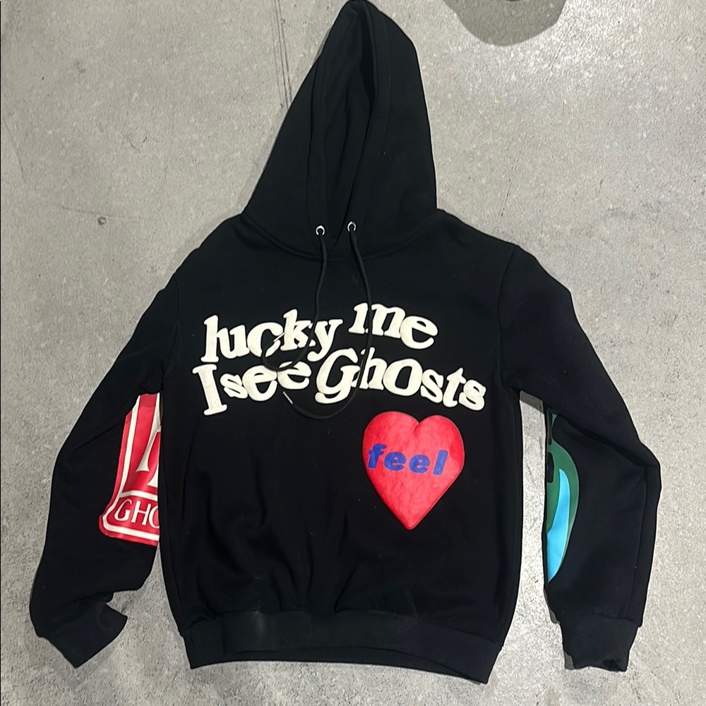 Black Hoodie with Graphic Print